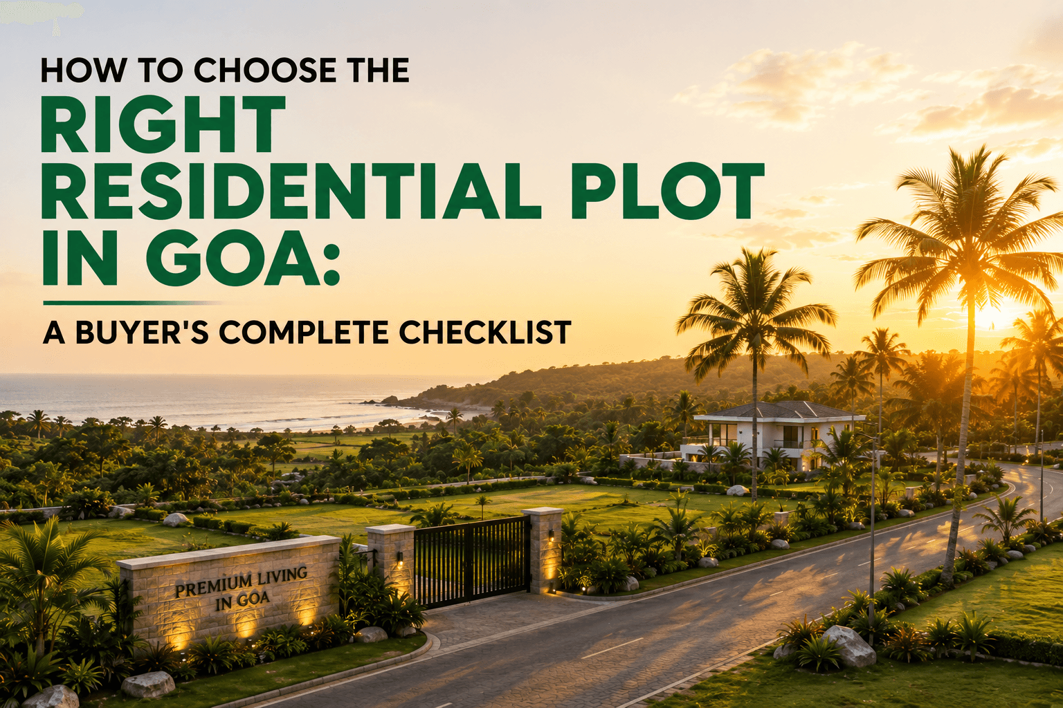 How to Choose the Right Residential Plot in Goa: A Buyer's Complete Checklist